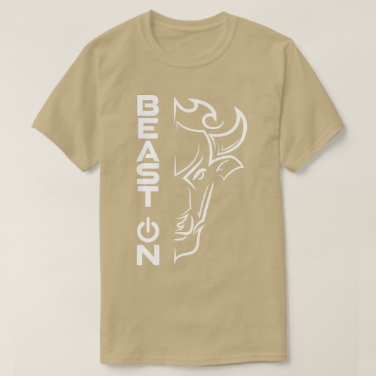 Buffalo HeadBeast On GymGymモチベーションフィットネス Tシャツ (デザイン正面)