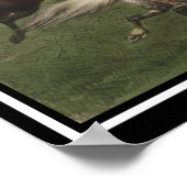 Buffalo Hunt by Native Americans Vintage Poster ポスター (角)