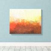 BUFFALO, NEW YORK SKYLINE In the Clouds Canvas キャンバスプリント (インサイチュ (ウッドフロア))