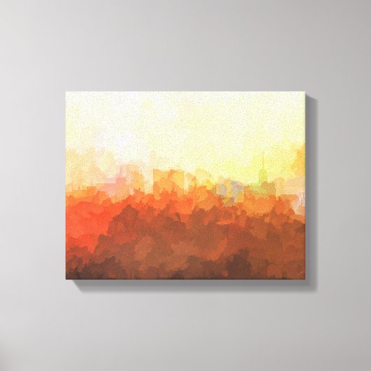 BUFFALO, NEW YORK SKYLINE In the Clouds Canvas キャンバスプリント (正面)