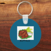 Buffalo Ny New York Hot Bbq Chicken Wings Celery _ キーホルダー (正面)