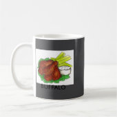 Buffalo Ny New York Hot Bbq Chicken Wings Celery  コーヒーマグカップ (左)