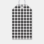 Buffalo Plaid Black White Photo Fall ギフトタグ (裏面)