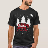 Buffalo Plaid Brother Bear Christmas Tree Pajama F Tシャツ (正面)