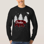 Buffalo Plaid Brother Bear Christmas Tree Pajama F Tシャツ (正面)