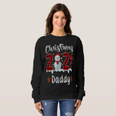 Buffalo Plaid Christmas 2021 Daddy Snowman スウェットシャツ (正面フル)