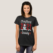 Buffalo Plaid Christmas 2021 Daddy Snowman Tシャツ (正面フル)