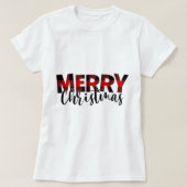 Buffalo Plaid Christmas, Merry Christmas Buffalo. Tシャツ (デザイン正面)