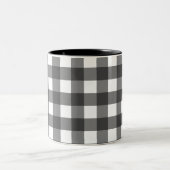 Buffalo Plaid Duvet Cover – Black and White Check  ツートーンマグカップ (中央)