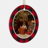 Buffalo Plaid Family Christmas セラミックオーナメント (右)