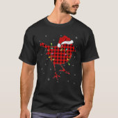 Buffalo Plaid Family Matching Wren Bird Christmas Tシャツ (正面)