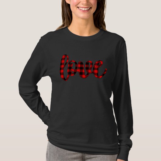 Buffalo Plaid Love Tシャツ (正面)