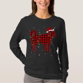 Buffalo Plaid Matching Siberian Husky Christmas Pa Tシャツ (正面)
