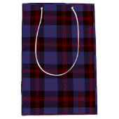 Buffalo plaid navy blue red  ミディアムペーパーバッグ (正面)