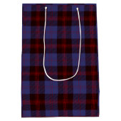 Buffalo plaid navy blue red  ミディアムペーパーバッグ (裏面)