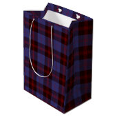 Buffalo plaid navy blue red  ミディアムペーパーバッグ (裏面アングル)