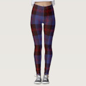 Buffalo plaid navy blue red レギンス (正面)