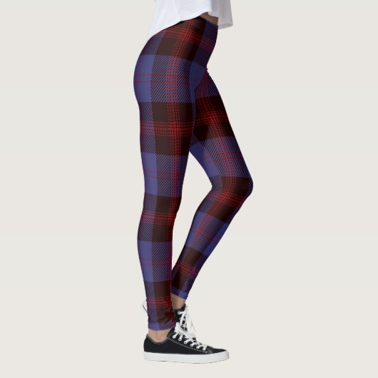 Buffalo plaid navy blue red レギンス (右)