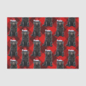 Buffalo Plaid Newfoundland Dog Christmas Holiday 薄葉紙 (正面)