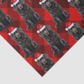 Buffalo Plaid Newfoundland Dog Christmas Holiday 薄葉紙 (詳細)