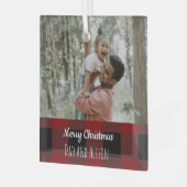 Buffalo plaid one ガラスオーナメント (正面左)