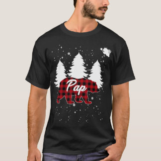 Buffalo Plaid Pap Bear Christmas Tree Pajama Famil Tシャツ