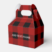 Buffalo Plaid Print In Black and Red Custom フェイバーボックス (裏面サイド)