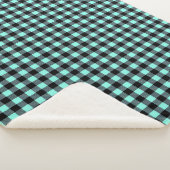 Buffalo Plaid Print Sherpa Blanket シェルパブランケット (3/4)