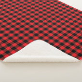 Buffalo Plaid Print Sherpa Blanket シェルパブランケット (3/4)