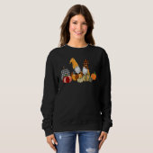 Buffalo Plaid Pumpkin Gnomes Fall Autumn Thanksgiv スウェットシャツ (正面フル)
