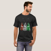 Buffalo Plaid Red White Green Christmas Tree Reind Tシャツ (正面フル)