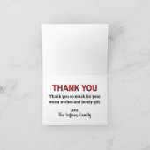 Buffalo Plaid Thank You Card サンキューカード (内部)