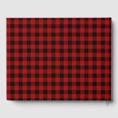 Buffalo Plaid Watercolor Bow Baby Shower ゲストブック (裏面)