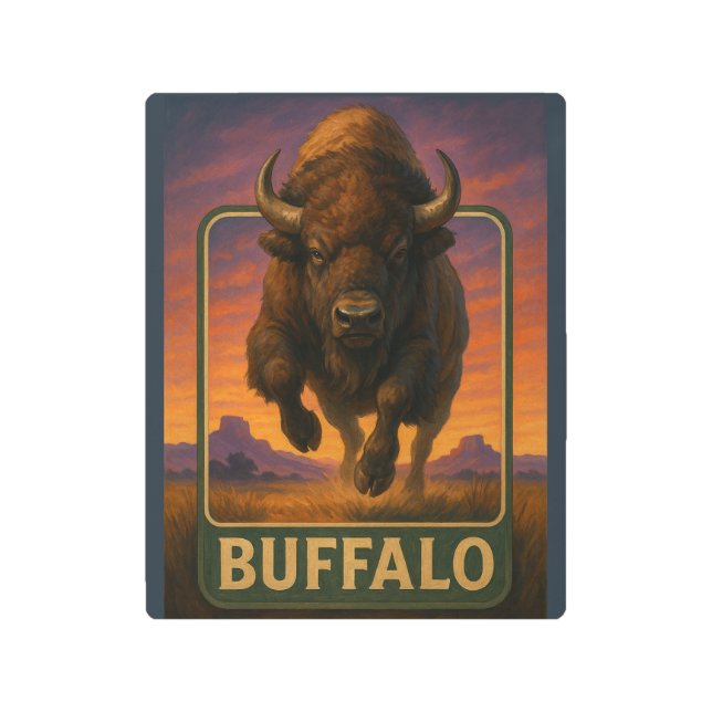 Buffalo Sign メタルプリント (正面)