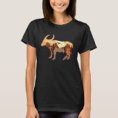 Buffalo silhouette Desert Cacti Monument Valley Tシャツ (正面)