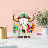Buffalo Skull Native American Emblem アクリルサイン (ウェディング)