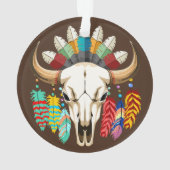 Buffalo Skull Native American Emblem オーナメント (裏面)