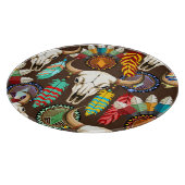 Buffalo Skull Native American Emblem カッティングボード (角)