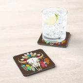 Buffalo Skull Native American Emblem コースター (右側)