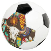 Buffalo Skull Native American Emblem サッカーボール (3/4)