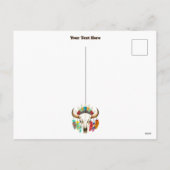 Buffalo Skull Native American Emblem シーズンポストカード (裏面)