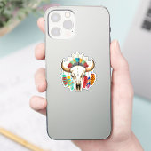 Buffalo Skull Native American Emblem シール (スマートフォン)
