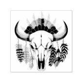 Buffalo Skull Native American Emblem セルフインキングスタンプ (デザイン)