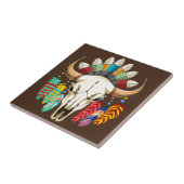 Buffalo Skull Native American Emblem タイル (側面)