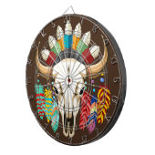 Buffalo Skull Native American Emblem ダーツボード (正面右)