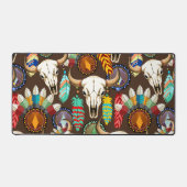 Buffalo Skull Native American Emblem デスクマット (正面)