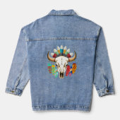 Buffalo Skull Native American Emblem デニムジャケット (裏面)
