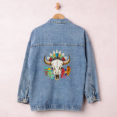 Buffalo Skull Native American Emblem デニムジャケット (ハンガー)