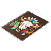 Buffalo Skull Native American Emblem ノートブック (左側)