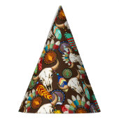 Buffalo Skull Native American Emblem パーティーハット (左)